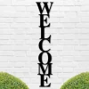 Welcome Metal Sign, Vertical Welcome Sign, Welcome Porch Sign, Outdoor Welcome Sign, Front Porch Decor, Housewarming Gift, Front Door Decor