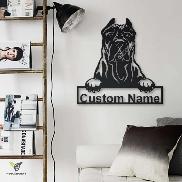 Personalized Presa Canario Dog Metal Sign Art, Custom Presa Canario Dog Metal Sign, Animal Funny, Father's Day Gift, Pets Gift