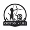 Personalized Archery Sport Monogram Metal Sign Art, Custom Archery Sport Metal Sign, Hobbie Gifts, Sport Gift, Birthday Gift