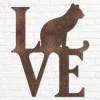 Metal Cat Decor Cat Wall Art Metal Cat Gifts For Cat Lover Gift Women Cat Sign For A Home Cat Decor Metal Cat Gift Metal Cat Sign Cat Heart