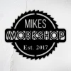 Custom Workshop Sign, Low Price, Metal Sign, Gifts, Man Cave, Papa, Poppa, Pappy Or Daddy, Established Date, Fathers Day