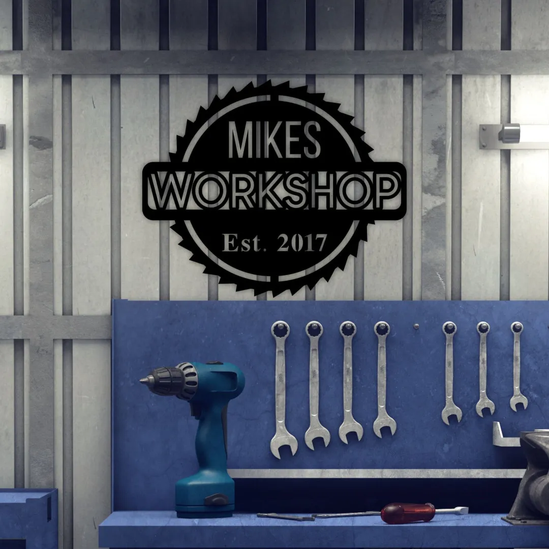 il_fullxfull.3139368740_o7hb_1024x1024_2x_9d3fc9c0-d145-4933-b3fb-95448059d361.webp Custom Workshop Sign, Low Price, Metal Sign, Gifts, Man Cave, Papa, Poppa, Pappy Or Daddy, Established Date, Fathers Day