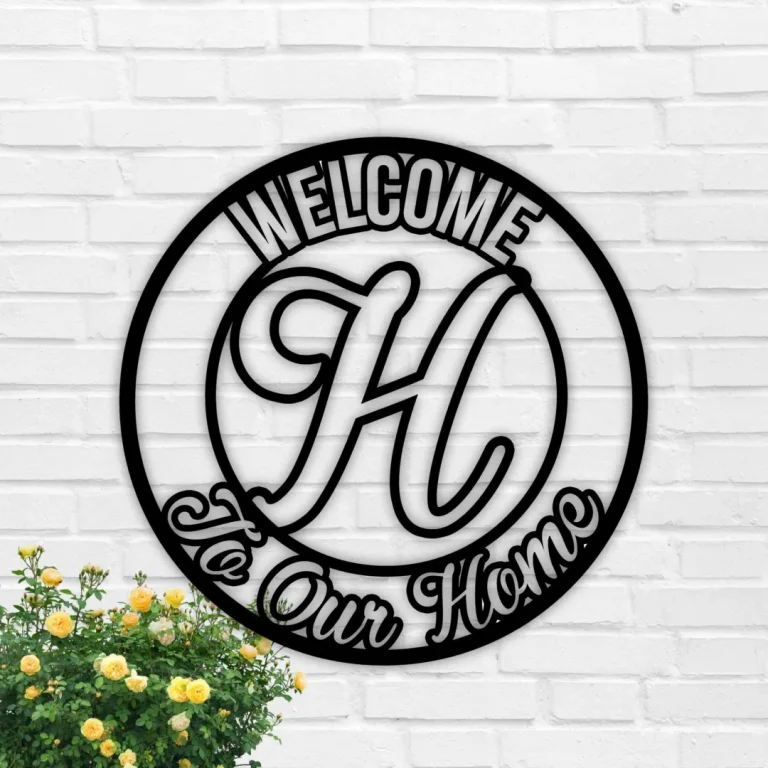 Welcome To Our Home Or Porch Sign, Metal Decor, Welcome To Our Porch, House Warming Gift, Home Wall Art, Metal Wall Sign