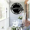 Welcome To Our Patio Sign, Personalized Patio Name Sign, Outdoor Patio Sign, Backyard Decor, Welcome Sign, Personalized Sign, Metal, Patio