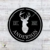 Family Name Deer Head Sign,deer Hunter Gift, Deer Camp Sign, Deer Name Metal Sign, Fathers Day Gift, Metal Sign For Camp, Cabin Metal Sign,