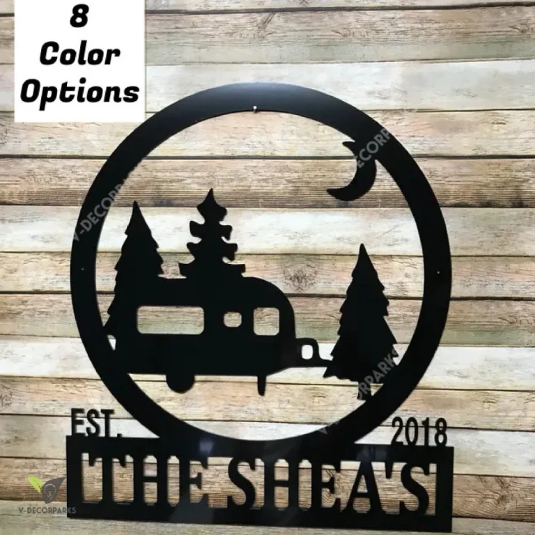 Campsite Family Name Decor, Established Date, Camper Decor Sign, Campground Father's Day Gift, Birthday, Anniversary Outdoor Decor