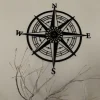Nautical Compass, Compass Rose Metal Sign, Metal Gps Sign For House, Personalized Longitude Latitude Coordinates, Realtor Closing Gift Idea