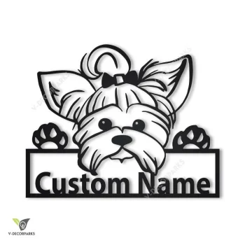 Personalized Yorkie Dog Metal Sign Art, Custom Yorkie Dog Metal Signfather's Day Gift, Pets Gift, Birthday Gift