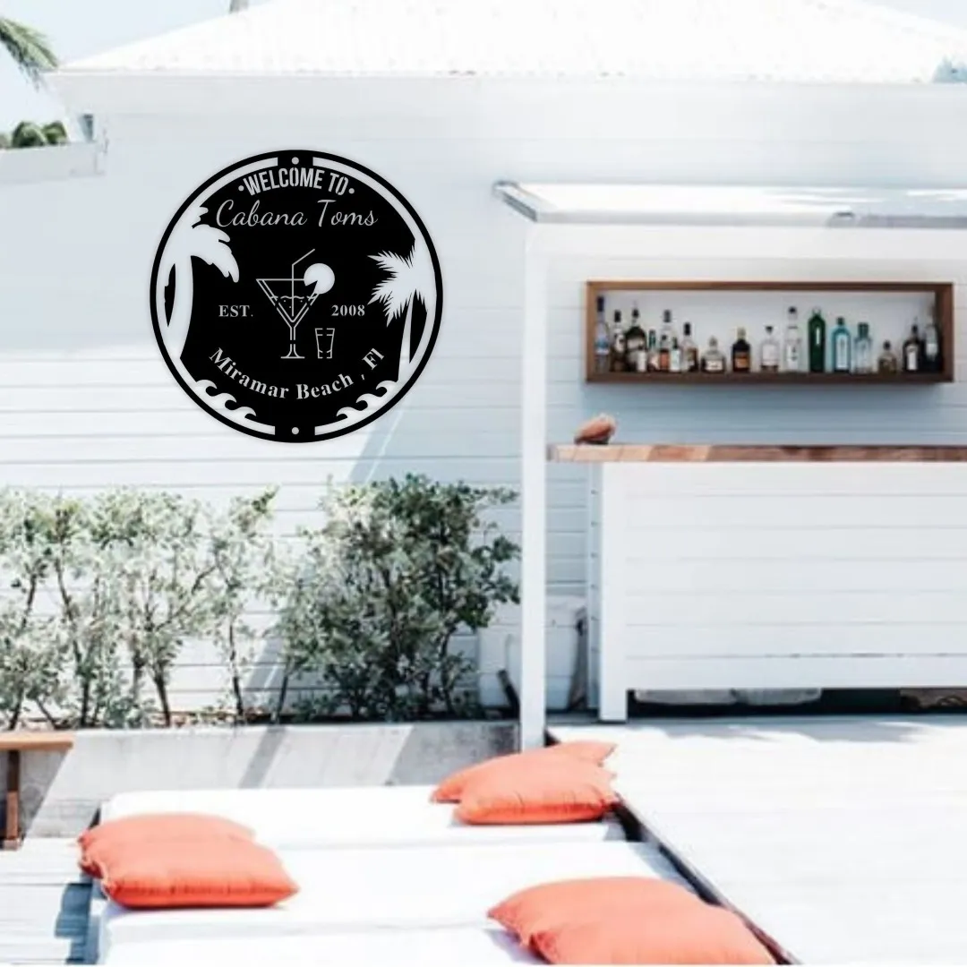 il_fullxfull.3144838558_ph3h.webp Cabana Sign, Beach Bar Sign, Personalized Bar Sign, Tiki Bar Sign, Carved Signs, Pool Signs, Custom Signs, Pool Bar, Father's Day Gift, Metal Sign