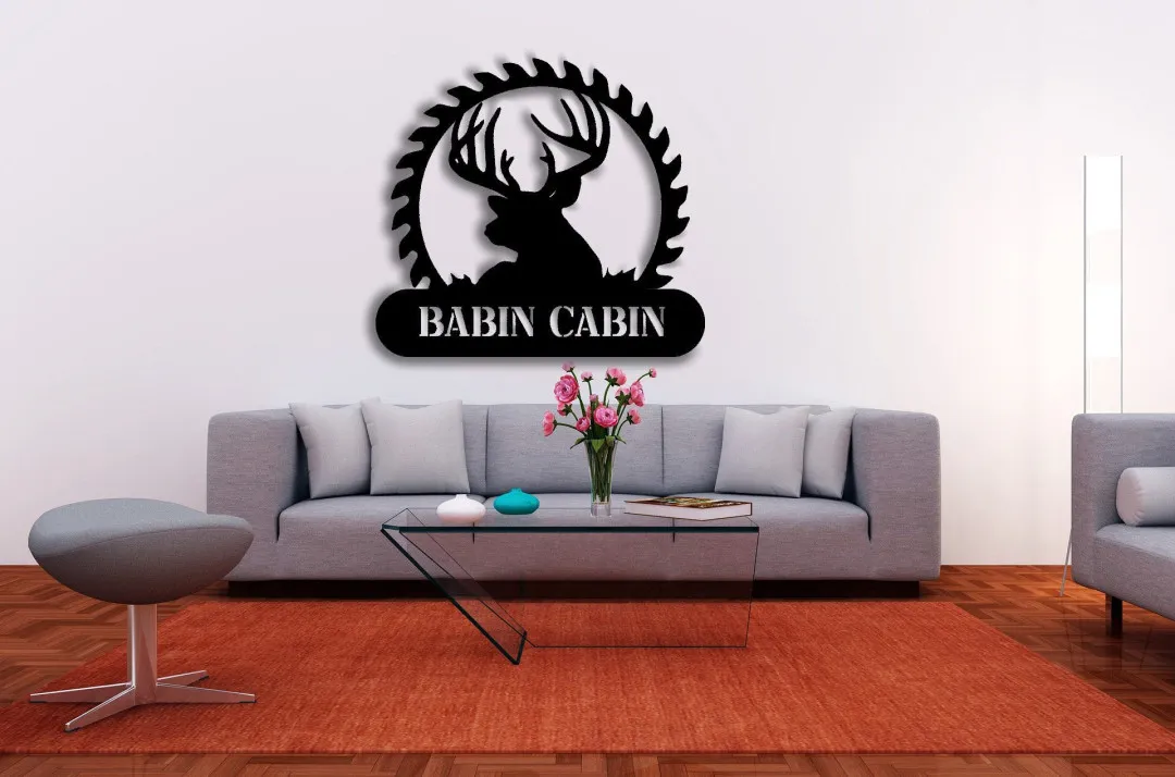 il_fullxfull.3148822635_94h5_1024x1024_2x_1473c901-2cb3-44c0-a2e8-588e5d326c77.webp Deer Sign, Deer Antler Decor, Deer Hunter Gift, Deer Camp Sign, Christmas Gift For Him, Deer Name Metal Sign, Fathers Day Gif