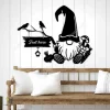 Personalized Gnome Metal Wall Decor, Garden Signs, Gift For Gardener, Gnome Sign, Sign For Vegatable Farm, Gnome Family, Farmhouse Decor