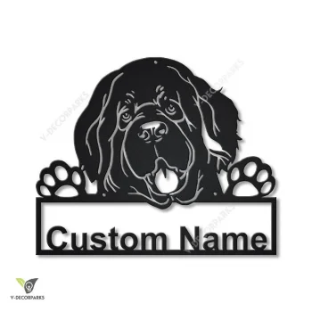 Personalized Newfoundland Dog Metal Sign Art, Custom Newfoundland Dog Metal Sign, Father's Day Gift, Pets Gift, Birthday Gift