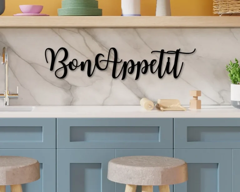 Bon Appetit Sign, Bon Appetit Metal Sign, Metal Word Sign, Kitchen Sign, Kitchen Wall Art, Kitchen Wall Du00e9cor, Dining Room Decor, Metal Art