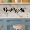 Bon Appetit Sign, Bon Appetit Metal Sign, Metal Word Sign, Kitchen Sign, Kitchen Wall Art, Kitchen Wall Decor, Dining Room Decor, Metal Art