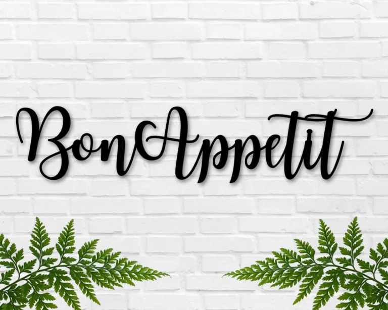 Bon Appetit Sign, Bon Appetit Metal Sign, Metal Word Sign, Kitchen Sign, Kitchen Wall Art, Kitchen Wall Du00e9cor, Dining Room Decor, Metal Art