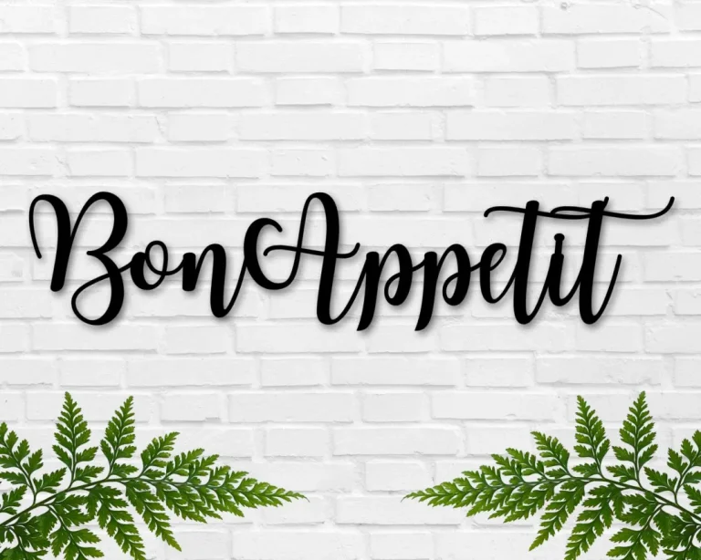 Bon Appetit Sign, Bon Appetit Metal Sign, Metal Word Sign, Kitchen Sign, Kitchen Wall Art, Kitchen Wall Decor, Dining Room Decor, Metal Art