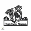 Personalized English Bulldog Metal Sign Art, Custom English Bulldog Metal Sign, Father's Day Gift, Pets Gift, Birthday Gift