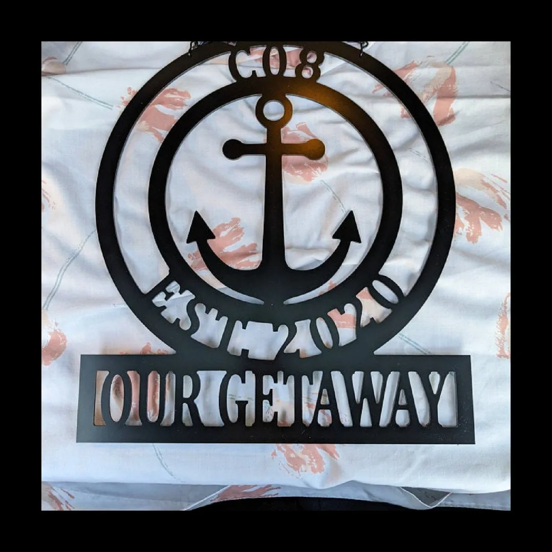 il_fullxfull.3153393121_esks.webp Nautical Decor - 3 Spots To Personalize, Garden, Yard Decor, Custom Beach House Decor Anchor Sign, Lake House Landscaping Sign