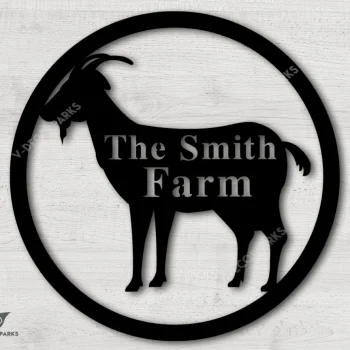 Goat Farm Metal Sign, Custom Goat Sign, Personalized Goat Barn Sign, Goat Metal Wall Art, Goat Farmer Gift, Farmhouse Decor, Goat Ranch