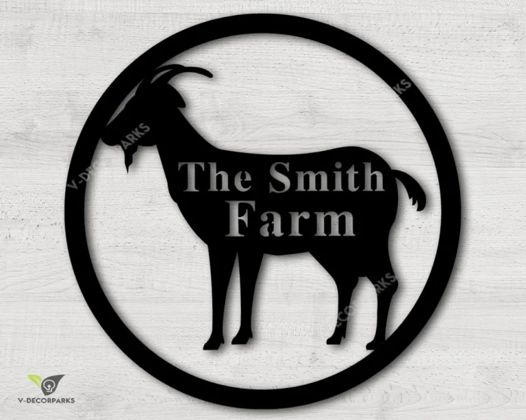 Goat Farm Metal Sign, Custom Goat Sign, Personalized Goat Barn Sign, Goat Metal Wall Art, Goat Farmer Gift, Farmhouse Decor, Goat Ranch