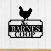 Personalized Chicken Coop Metal Sign, Custom Hen House Sign, Metal Farmhouse Signs, Metal Chicken Coop Sign, Hen House Sign, Farm Sign,