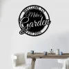 Metal Garden Sign, Welcome To The Garden Metal Sign, Mom's Garden Sign, Garden Marker Sign, Custom Metal Garden Sign With Name