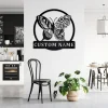 Floral Butterfly Personalized Monogram Metal Wall Decor | Butterfly Metal Wall Art | Butterfly Metal Sign | Butterfly Lover | Butterfly Gift