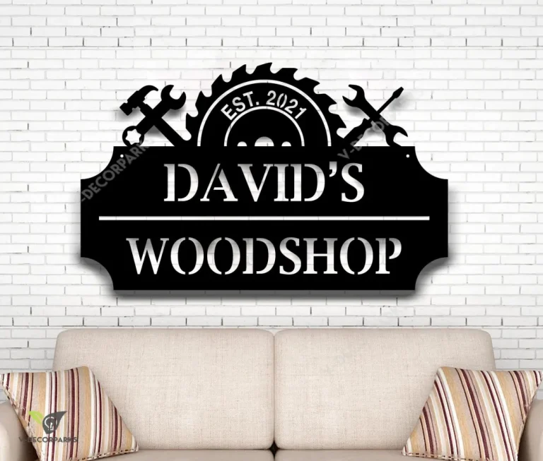 Personalized Workshop Metal Sign, Metal Workshop Sign, Custom Workshop Sign, Garage Sign, Fathers Day Gift, Dad's Workshop Sign