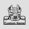 Personalized American Bully Metal Sign, American Bully Metal Wall Art, Dog Metal Sign, American Bully Lover Gifts, Dog Lover Gifts