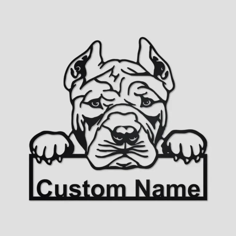 Personalized American Bully Metal Sign, American Bully Metal Wall Art, Dog Metal Sign, American Bully Lover Gifts, Dog Lover Gifts