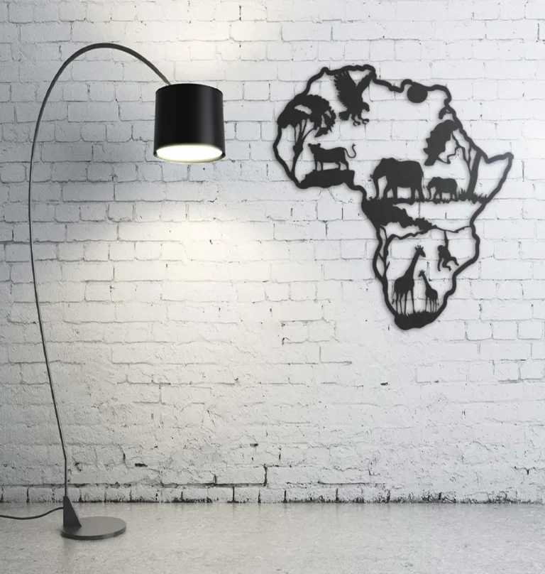 Africa Metal Wall Decor, Metal Wall Art, Metal Wall Hangings Metal Signs, Interior Decoration, Housewarming Gifts, Living Room Decor