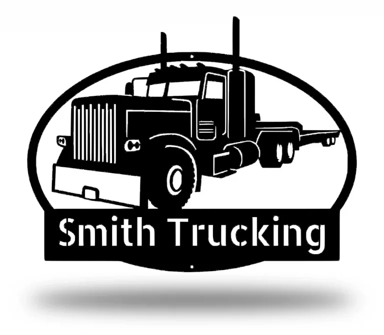 Custom Truck Driver Name Sign, Semi Truck Wall Sign, Tractor Trailer Gift, Eighteen Wheeler Present, Trucker Christmas Gift, Metal Truck Art