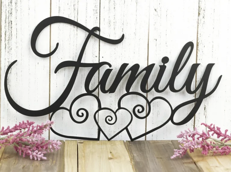 Metal Family Sign, Metal Wall Art, Metal Signs, Hanging Metal Sign