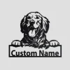 Personalized Golden Retriever Metal Sign, Golden Retriever Metal Wall Art, Dog Metal Sign, Golden Retriever Gift Golden Retriever Lover Gift