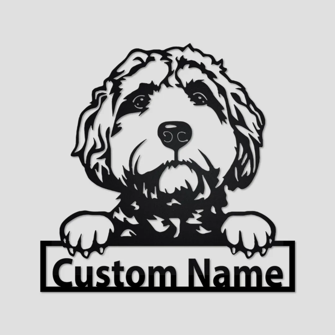 il_fullxfull.3173379882_65rr.webp Personalized Goldendoodle Metal Sign, Goldendoodle Metal Wall Art, Dog Metal Sign, Goldendoodle Gift, Goldendoodle Lover Gift Goldendoodle