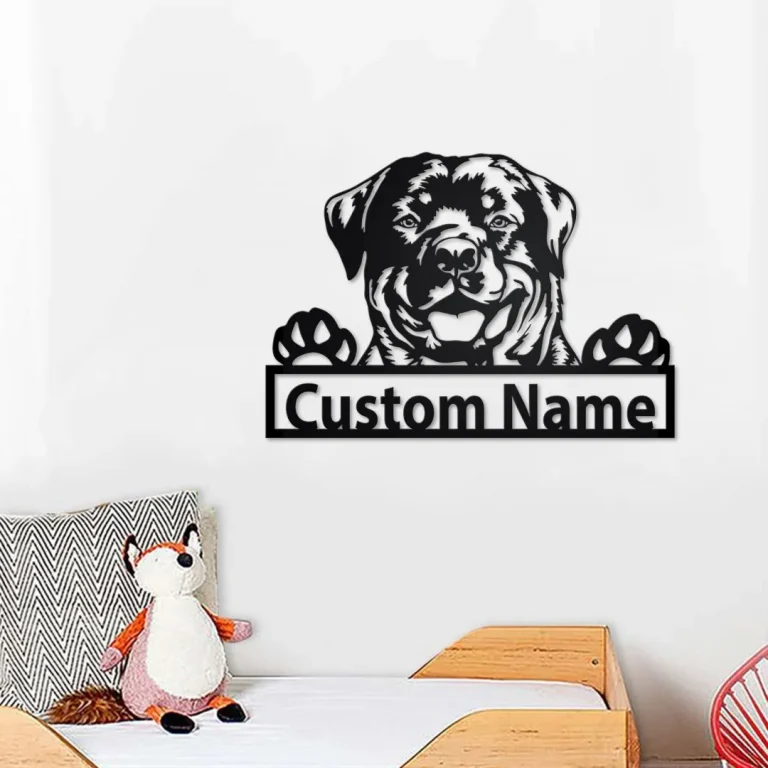 Personalized Rottweiler Metal Sign, Rottweiler Metal Wall Art, Dog Metal Sign, Rottweiler Gift, Dog Lover, Rottweiler Lover Gifts