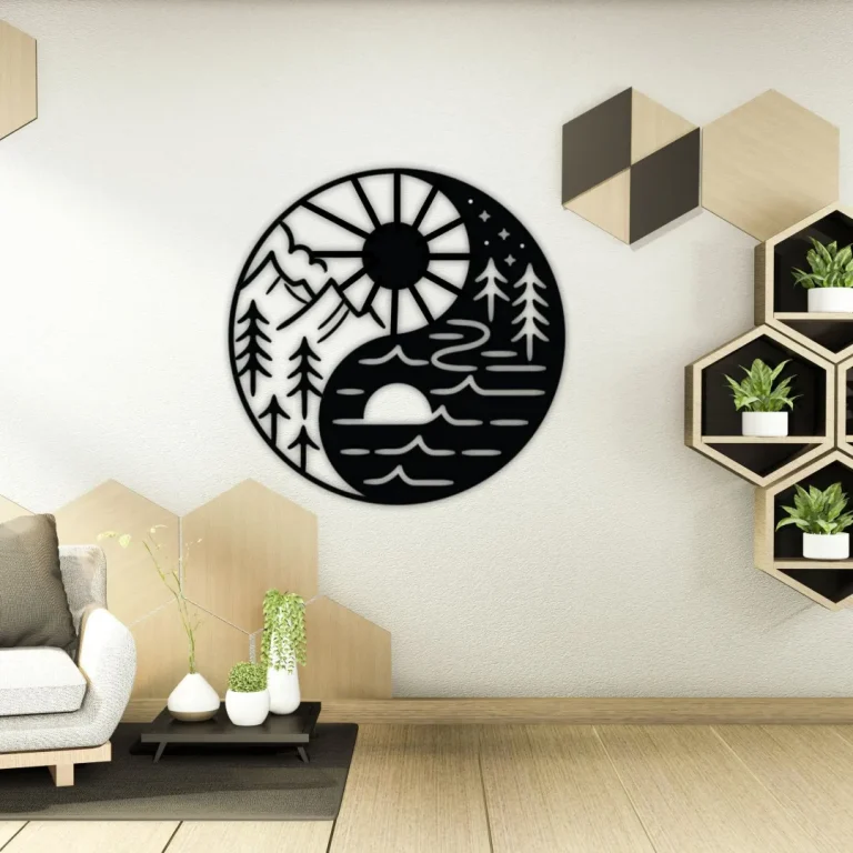 Yin Yang, Sun & Moon Metal Wall Decor, Metal Wall Art, Housewarming Gift, Home Decor, Office Decor, Interior Design, Best Seller, Gift For Dad