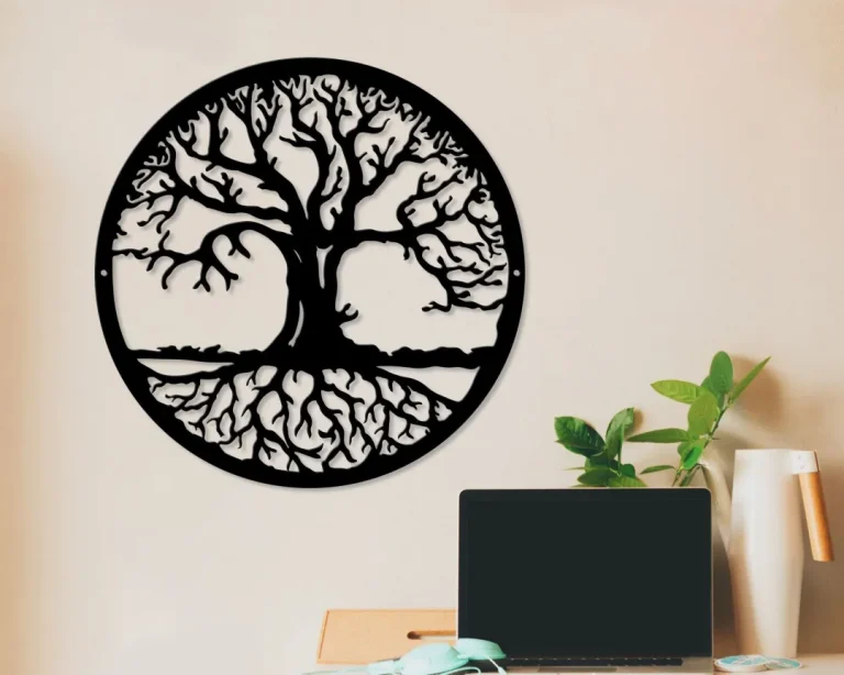 Tree Of Life Wall Art, Woodland Decor, Rustic Decor, Tree Of Life Wall Decor, Round Tree Sign, Metal Home Decoration,outdoor Family Tree Art