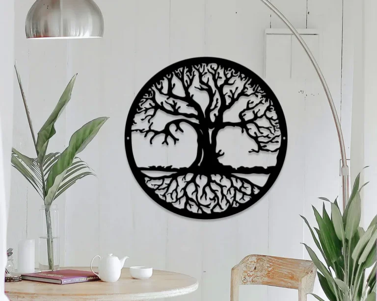 Tree Of Life Wall Art, Woodland Decor, Rustic Decor, Tree Of Life Wall Decor, Round Tree Sign, Metal Home Decoration,outdoor Family Tree Art