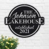 Personalized Family Lake House With Established Date Metal Sign,lake House Sign, Lake House Sign, Metal Lake House Sign, Lakehouse Decor