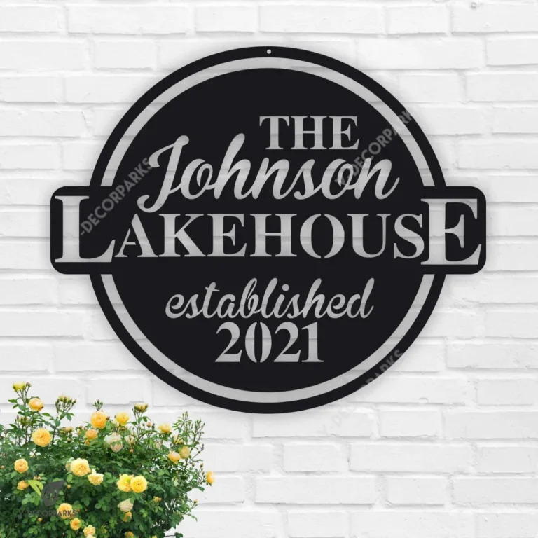 Personalized Family Lake House With Established Date Metal Sign,lake House Sign, Lake House Sign, Metal Lake House Sign, Lakehouse Decor