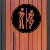 Restroom Metal Sign, Restroom Men & Women Bathroom Decor, Boys, Girls Bath Sign, Gotta Go Funny Bathroom Sign, Home Deoor Bathroom