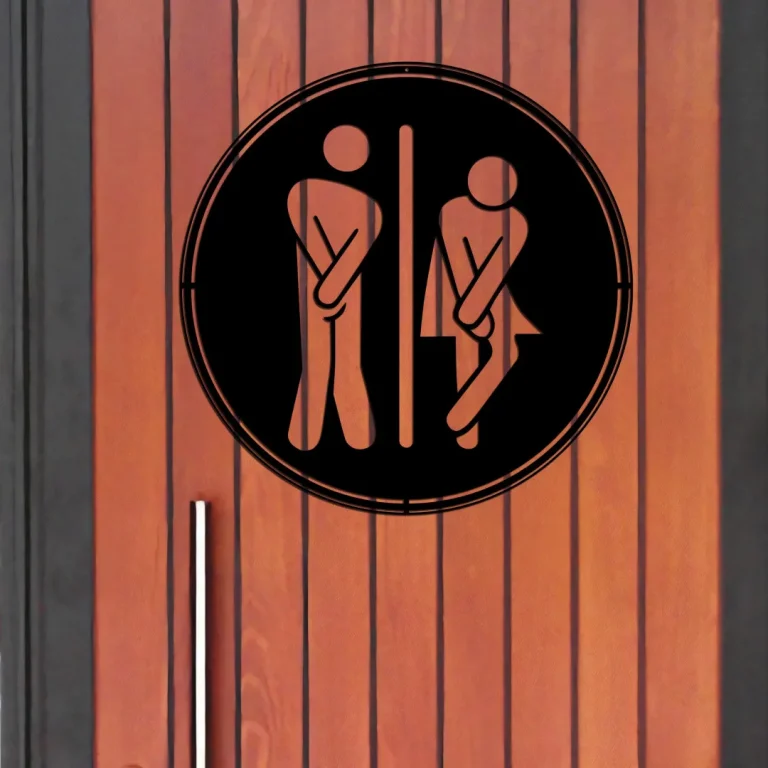 Restroom Metal Sign, Restroom Men & Women Bathroom Decor, Boys, Girls Bath Sign, Gotta Go Funny Bathroom Sign, Home Deoor Bathroom