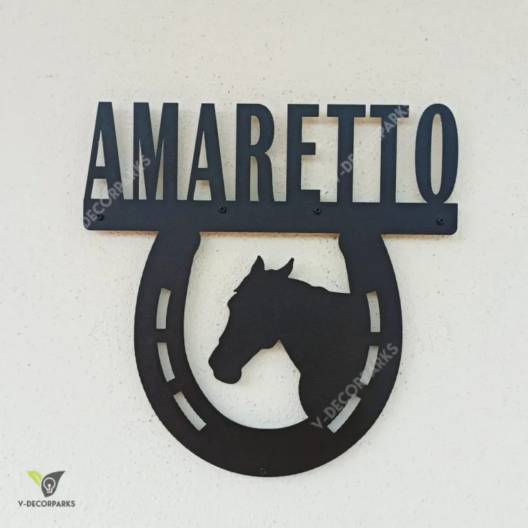 Personalized Horse Stall Sign, Horse Stall Nameplate, Metal Sign, Horse Farm Sign, Horse Wall Decor