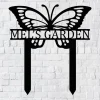 Personalized Butterfly Garden Stake Metal Sign, Garden Stake Metal Sign, Garden Sign, Custom Garden Sign, Garden Name Metal Sign