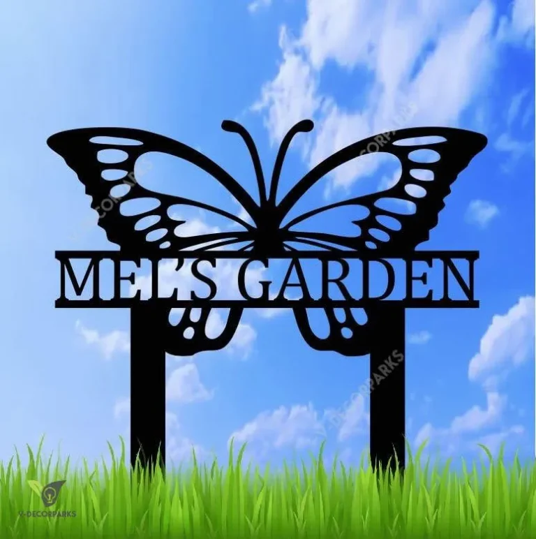 Personalized Butterfly Garden Stake Metal Sign, Garden Stake Metal Sign, Garden Sign, Custom Garden Sign, Garden Name Metal Sign