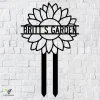 Personalized Flower Garden Stake Metal Sign, Garden Stake Metal Sign, Garden Sign, Custom Garden Sign, Garden Name Metal Sign