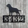 Labrador Retriever Metal Address Plaque For House, Address Number, Metal Address Sign, House Numbers, Front Porch Address Sign