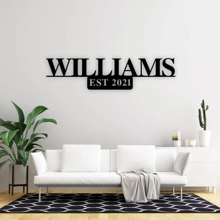 Example Est Signage Personalized Family Name Metal Sign With Est Date, Sign For Outdoors ...