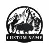 Personalized Bison Metal Sign, Bison Metal Wall Art, Bison Metal Sign, Bison Lover, Bison Gift, Bison